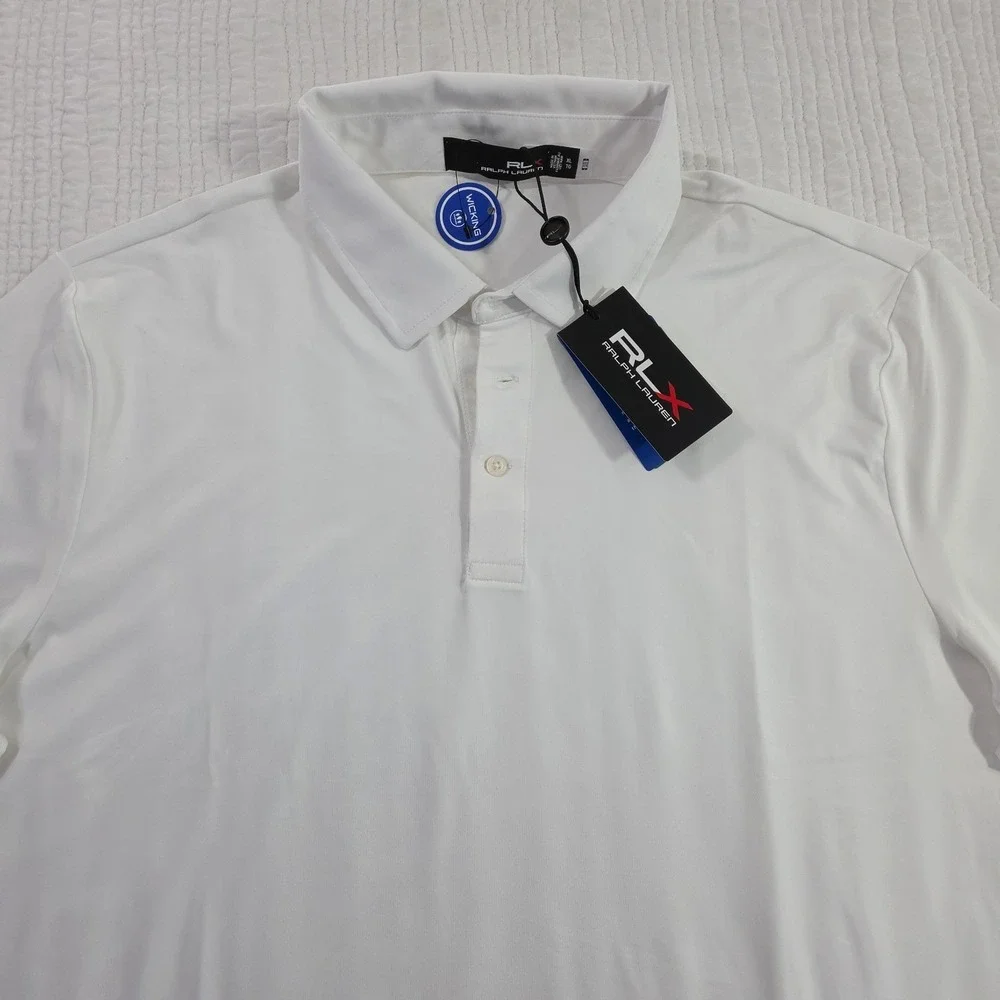 Ralph Lauren RLX Performance Golf Polo Wicking Men's XL White NEW Tennis NWT